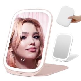 Miroir et Veilleuse LED Ajustable 3 couleur Rechargeable