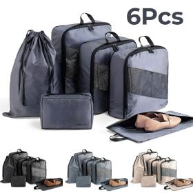 Lot de 6 sacs de voyage et compression extensibles pour valises
