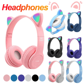 Casque Bluetooth sans fil avec oreilles  LED clignotantes P47M