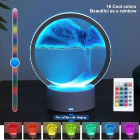 Sablier Lampe led 3D tactile USB en verre avec télécommande