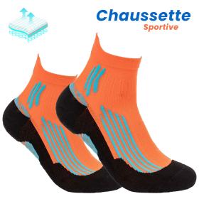 Chaussettes de Sport Antidérapant Orange – جوارب رياضية غير قابلة للإنزلاق