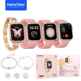 Haiiino Teko Germany G10 Mini Amoled Display 4 paires de bracelets – ساعة ذكية للنساء