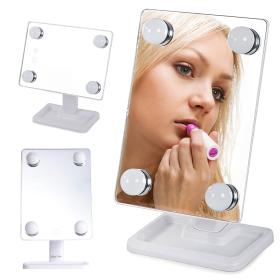Miroir de Maquillage LED – Éclairage Parfait, Contrôle Tactile & Rotation 360° – مرآة المكياج