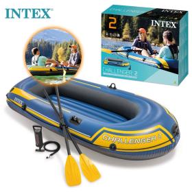 Bateau Gonflable Intex Challenger 2 – Avec 2 Rames et Pompe Incluse, Prêt pour l’Aventure !