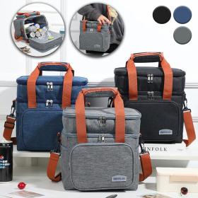 Sac à Lunch Double Couche – Grande Capacité & Porté Croisé Pratique– حقيبة حفظ الطعام