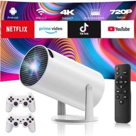 Projecteur de Jeux Intelligent a Haute Résolution avec Deux Manettes – مشغل ألعاب وجهاز عرض على الحائط