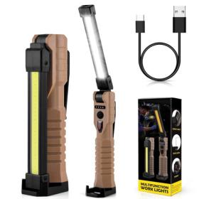 مصباح LED محمول COB – مغناطيسي مع 7 أوضاع تشغيل