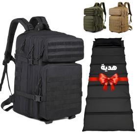 استعد لمغامرتك بأمان وراحة! حقيبة ظهر تكتيكية 50 لتر مقاومة للماء مع ماطلا قابلة للطي كهدية