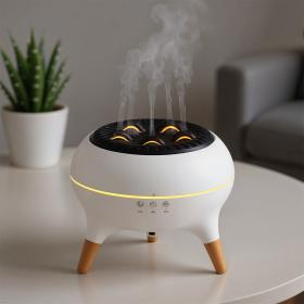 Diffuseur d’huiles essen-tielles ultrasonique 350 ml avec télécommande et lumières – جهاز تعطير الجو