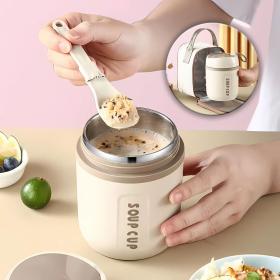 Boîte à Déjeuner Portable pour Soupes avec Sac Isotherme – علبة طعام محمولة