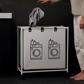 Panier à linge sur roulettes pour vêtements sales en salle de bain – سلة تجميع الملابس الغسيل
