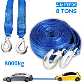 Corde De Remorquage 8 Ton 4m Avec 2 Crochet Pour Voitures – حبل سحب 8 طن بطول 4 متر 