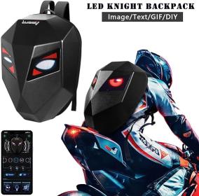 Crelander Sac à dos moto a écran d'affichage LED 3D,extensible et étanche -  حقيبة ظهر ثلاثية الابعاد للدراجات النارية 