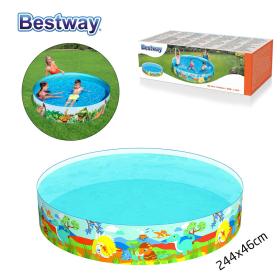 Piscine Ronde en Vinyle et PVC 244x46cm