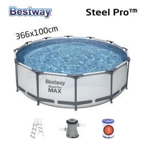 Piscine Ronde Avec Pompe Filtrante et Echelle 366x10cm Bestway