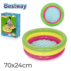Piscine gonflable arc-en-ciel 70 cm x 24 cm Bestway #51128