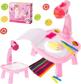Table à dessin avec projecteur 24 images différentes - Planche à dessin -rose