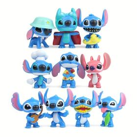 Ensemble 10 Pcs Diiiisney-Figurines Stiiitch en PVC